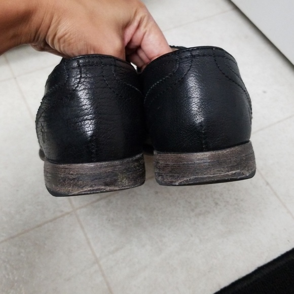 FRYE Black Leather Wingtip Oxford Lace Up Shoes - Picture 5 of 6